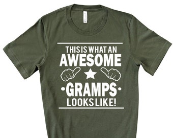 Funny Grandpa T-Shirt, Cute Father's Day Shirt, Granddad Birthday Gift Tee, New Grandpa Outfit, Promoted To Gramps Shirt