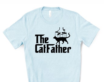 the cat father Funny Grandpa T-Shirt Birthday , New Grandpa Outfit, Promoted To Gramps Shirt , Promoted Grandpa Shirt