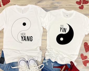 Yin and Yang Shirts , Couple Couples Shirt Matching Valentine gift , Valentine's Day gift present his and hers