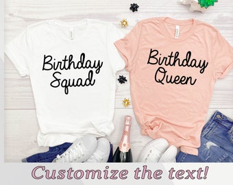 birthday squad shirt women,Birthday Shirts for Women ,personalized birthday shirt ,birthday gifts for her ,gifts for best friend