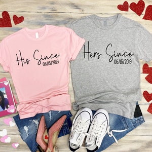 His Hers Shirts | Matching Shirts | Anniversary Gift | Valentines Day Shirt | Couples Shirts | His And Hers Shirt | together since shirt