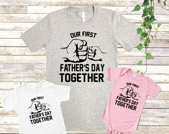 Our first fathers day together shirt 2022 , first time dad gift , personalized fathers day gift , custom fathers day gift , daddy and me