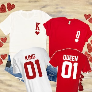 King And Queen Matching Couple Shirts, Valentines Day Shirt Gifts, Matching Couple Valentine Gift, His and Hers Matching Couple Gift