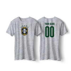 Brazil National Team T Shirt - Brazil Soccer Flag Shirt - Adult, Youth & Infant - Football Fútbol Brasil Custom Gift