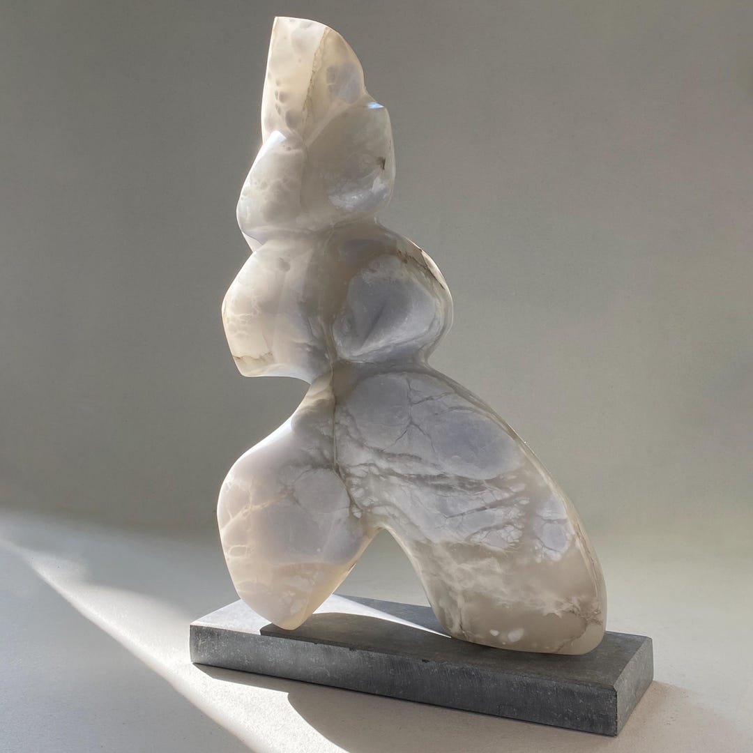 Epic Nature, Stone Sculpture, Alabaster Sculpture, Blue Alabaster ...