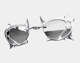 Futuristic Clip On Sunglasses | THORN | Rave Sunglasses | Party Sunglasses | Cyberpunk Sunglasses | Fashion Sunglasses | Men/Women