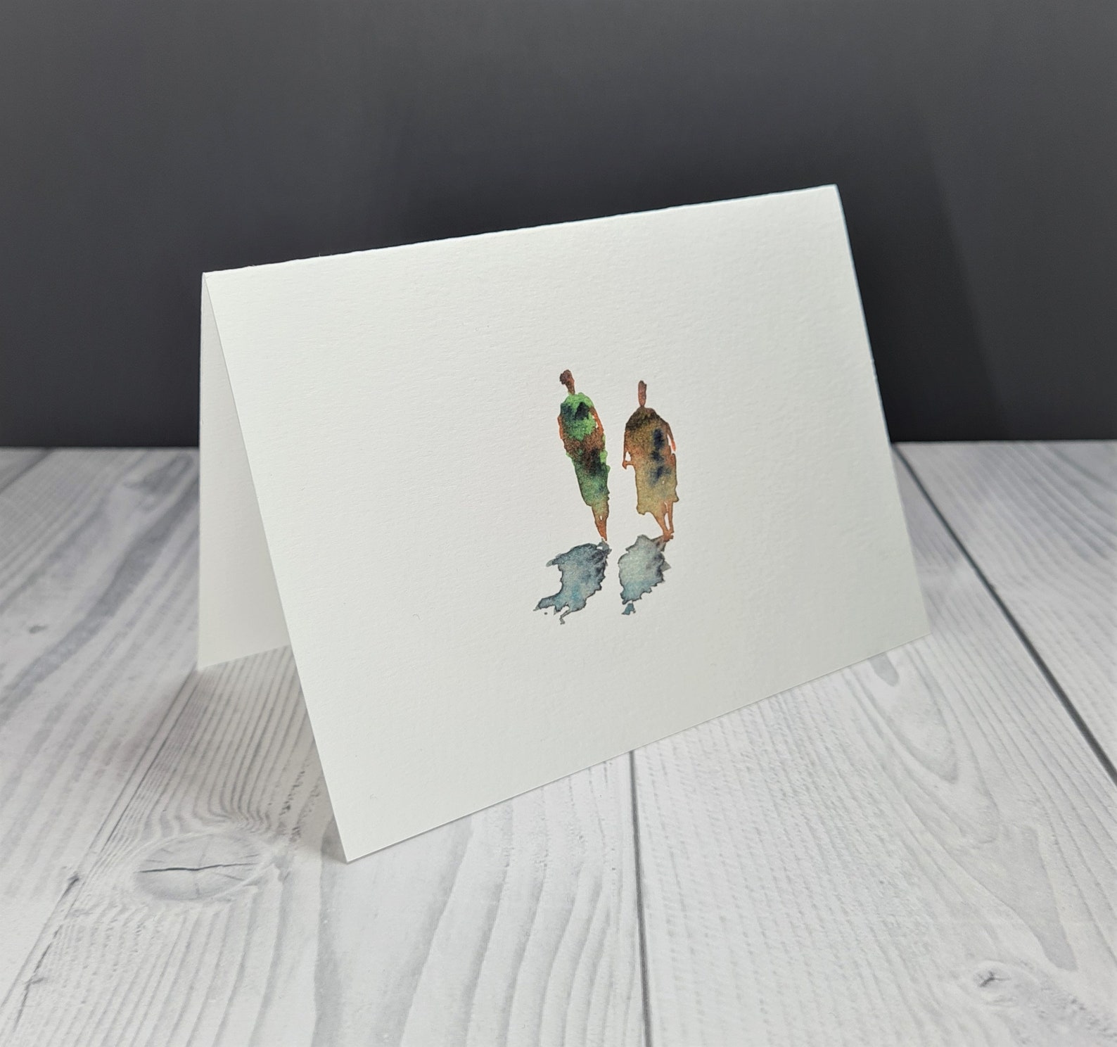 Minimalist Art Greeting Card Simple Watercolor Painting of - Etsy UK
