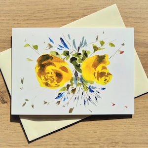 Floral tarjeta de felicitación amor regalo de la boda para las mujeres floral pintura aniversario tarjeta de la semana de la boda