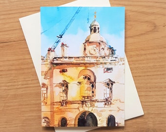 Horse Guards Parade London Greeting Card, City Architecture, Birthday Card, Watercolour Landscape Painting, Watercolor, Original Art