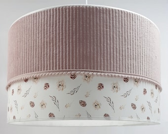 babykamer hanglamp babylamp oud roze nature