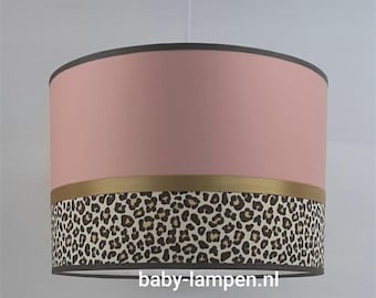 hanglamp, lamp, tijger print, goud, meisjeskamer, babykamer, babylamp, kinderhanglamp, plafondlamp