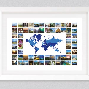 Carte à gratter personnalisée et collage, carte des États-Unis à gratter, téléchargeable, carte du monde à gratter, personnalisée, carte du tour du monde personnalisée