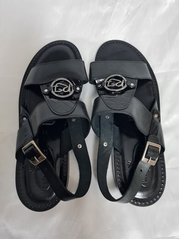 Genuine Italian Pure Leather Sandals Menswear Sandals Silver | Etsy UK