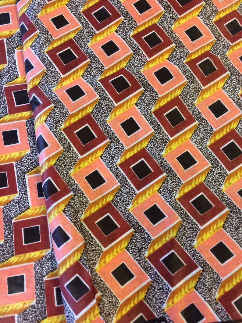 African Ankara Wax Print West African Fabric 4 Yards Fabric