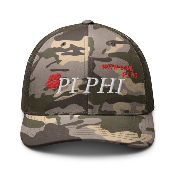 Pi Beta Phi Sorority Camouflage trucker hat