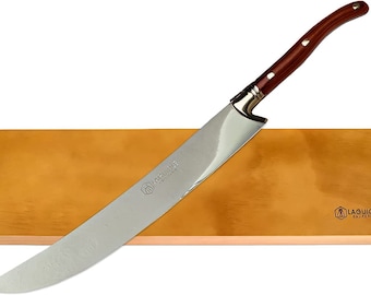 Laguiole California Champagne Sabre - Jacarandá - Espada artesanal feita em estilo francês Laguiole - Embalado em elegante caixa de madeira de carvalho