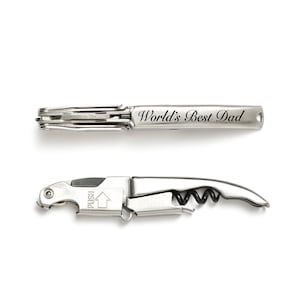 Stainless Steel Innovation Corkscrew Wine Opener Custom - Coutale Sommelier - French Design Wine Key Engraved - Personalized Wedding Gift