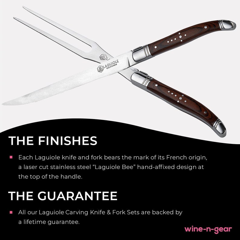 Laguiole California Carving Knife and Fork - Thumbnail 5