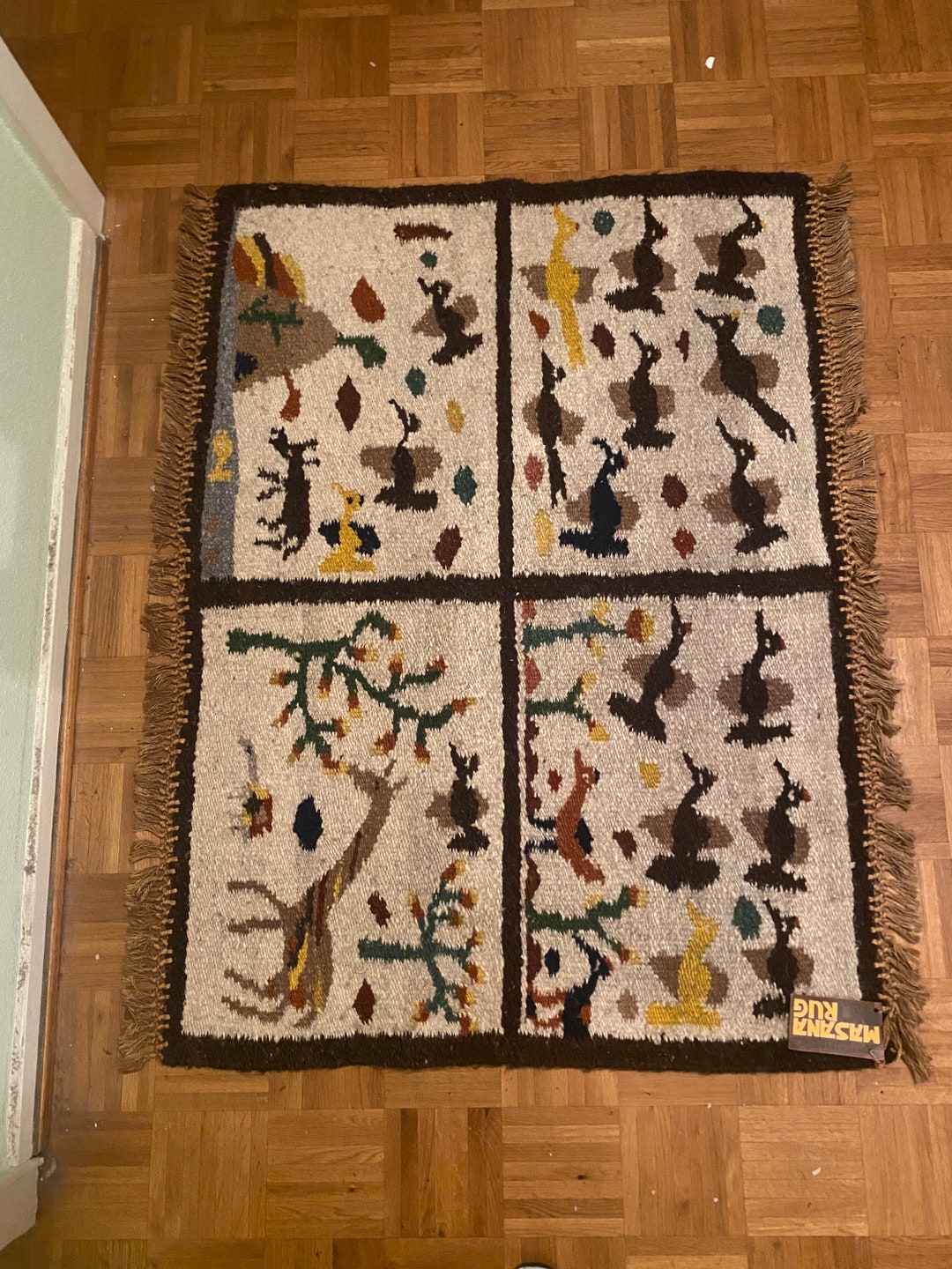 Original South African Vintage Masana Rug Wool Tapestry Etsy