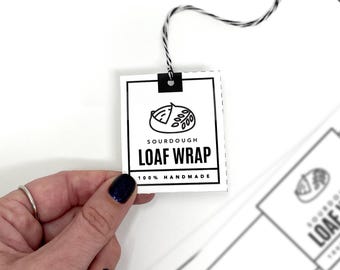 PRINTABLE Sourdough Loaf Wrap Tags - Digital PDF