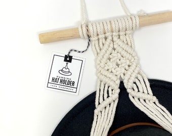 PRINTABLE Hat Holder tags- DIGITAL PDF - handmade hat organizer packaging labels, hang tags for crochet and macrame cap holders, hat storage
