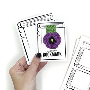 Tarjetas imprimibles para marcapáginas magnéticos - PDF digital - Plantillas de presentación para marcapáginas hechos a mano