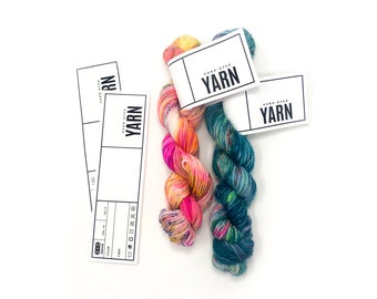 PRINTABLE Yarn Tags. Mini Skein Labels - Downloadable PDF. DIY labels and tags for hand-dyed yarn. Tags for fiber