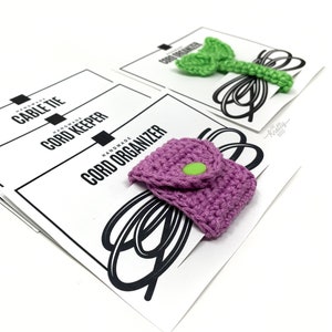 PRINTABLE Cord Keeper Display Cards - Digital PDF - diy packaging for handmade cord organizers, market hang tags, cable tie holder templates