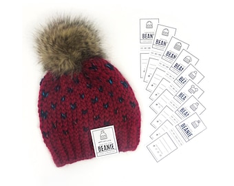 PRINTABLE Beanie Tags - 9pc - Digital PDF