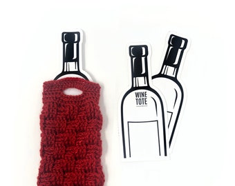 PRINTABLE Wine Bottle Tote Template - Downloadable PDF - DIY market display template for wine bags and totes.