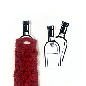PRINTABLE Wine Bottle Tote Template - Downloadable PDF - DIY market display template for wine bags and totes.