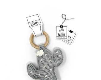 PRINTABLE Baby Rattle Hang Tags - Digital PDF