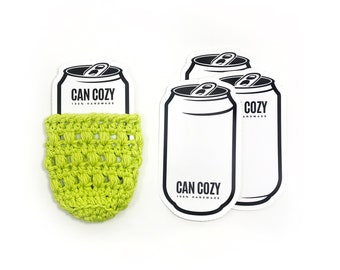 PRINTABLE Can Cozy Template - Downloadable PDF - Beer can, soda can display templates. Diy printable packaging, tags for handmade.