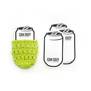 PRINTABLE Can Cozy Template - Downloadable PDF - Beer can, soda can display templates. Diy printable packaging, tags for handmade.