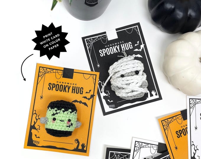 Featured listing image: PRINTABLE Spooky Hug Display Cards - Digital PDF