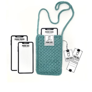 AFDRUKBARE telefoonhoes-tags + insteekkaarten - digitale PDF - hang-tags + weergavesjablonen voor handgemaakte mobiele telefoonzakje, tastags voor mobiele telefoons