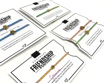 PRINTABLE Friendship Bracelet Cards - Digital PDF