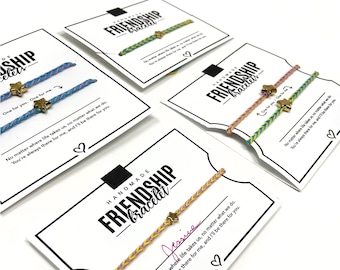 PRINTABLE Friendship Bracelet Cards - Digital PDF