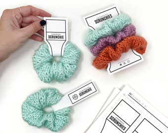 PRINTABLE Scrunchie Tag Set - Bold Style