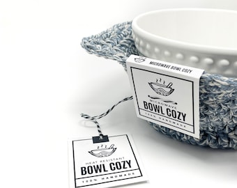 PRINTABLE Bowl Cozy Tags - Digital PDF