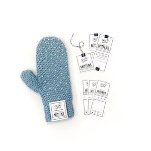 PRINTABLE Mitten Tags Downloadable PDF Fold-Over & Hang Tags. DIY Packaging. Market display for handmade crochet and knit mittens. image 1