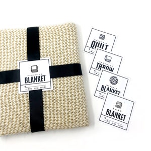 Etichette per coperte STAMPABILI - PDF scaricabili. Etichette fai da te da stampare a casa per coperte fatte a mano, copertine per neonati, trapunte e plaid.