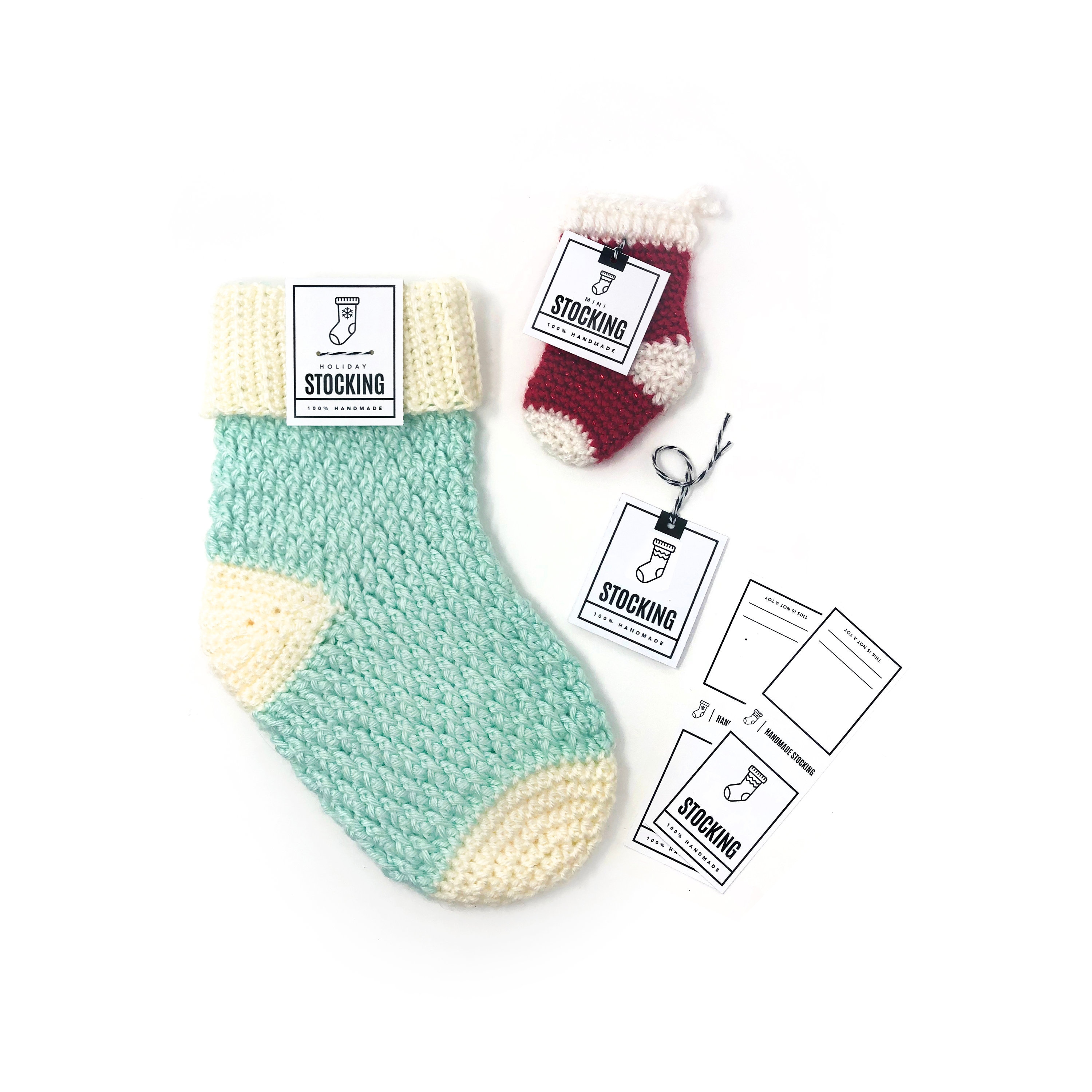 PRINTABLE Stocking Tags BONUS mini stocking tag Downloadable PDF