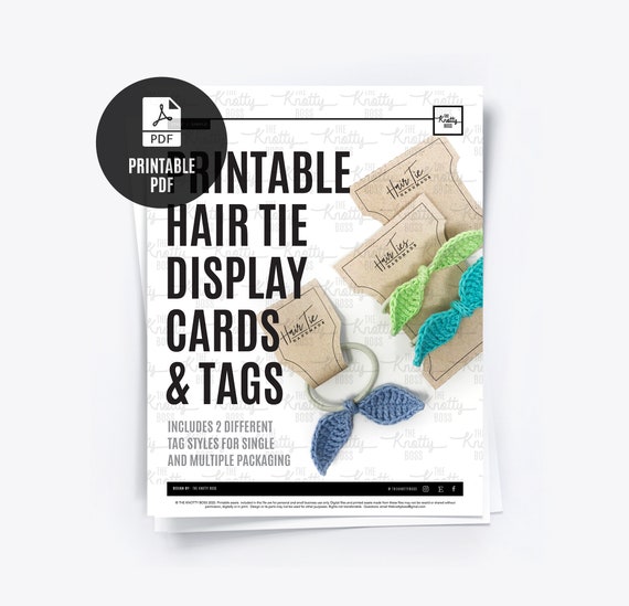 Custom Hair Tie Display Cards - Jewelry Packaging Tags For Small Business (50 Pack)