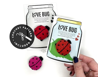 PRINTABLE + PATTERN  Love Bug Display Cards + Ladybug Crochet Pattern