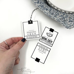 PRINTABLE Bowl Cozy Tags - Digital PDF - Tags &amp; Labels for Handmade ...