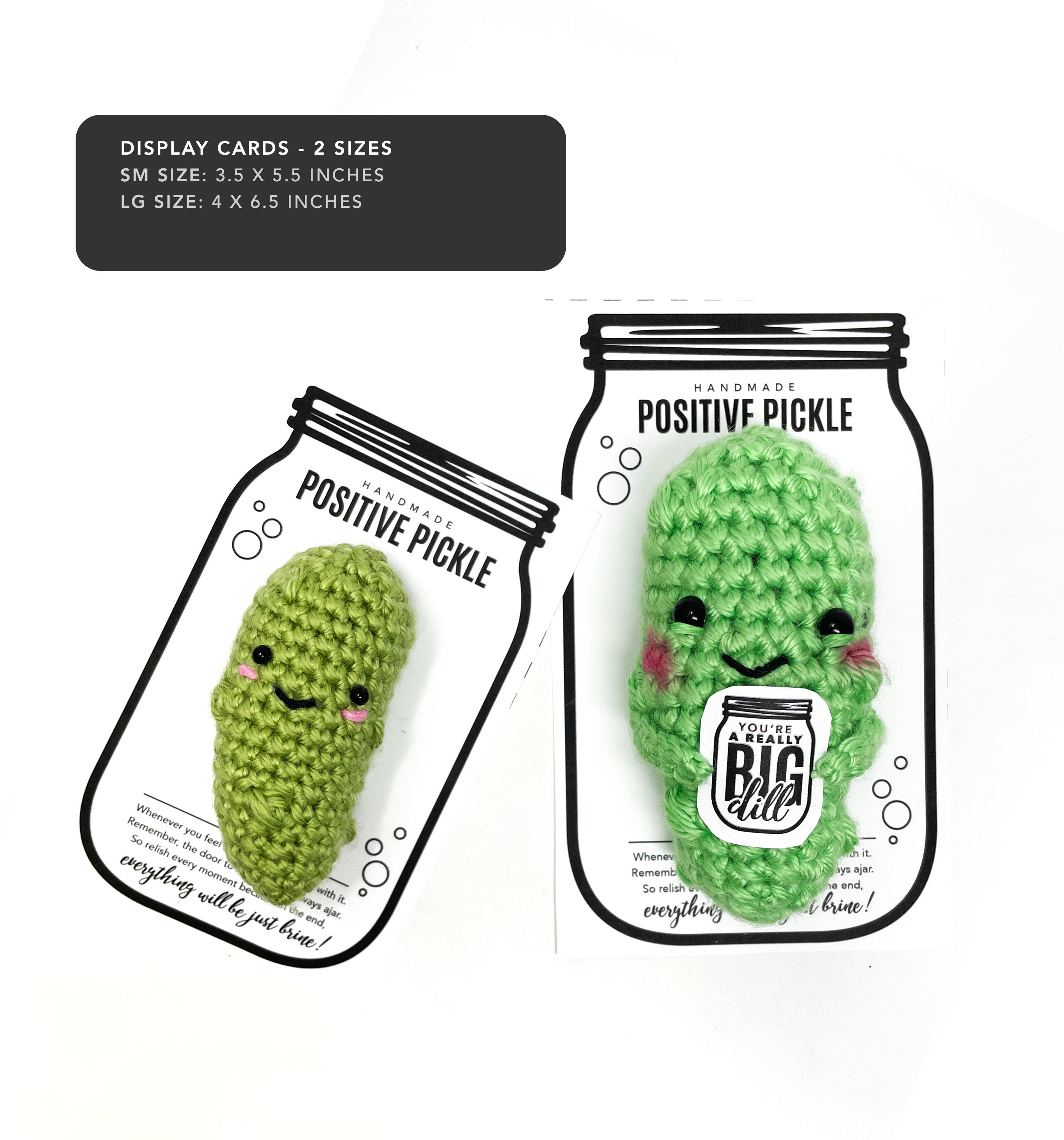 PRINTABLE Positive Pickle Display Cards Tags Digital PDF Handmade