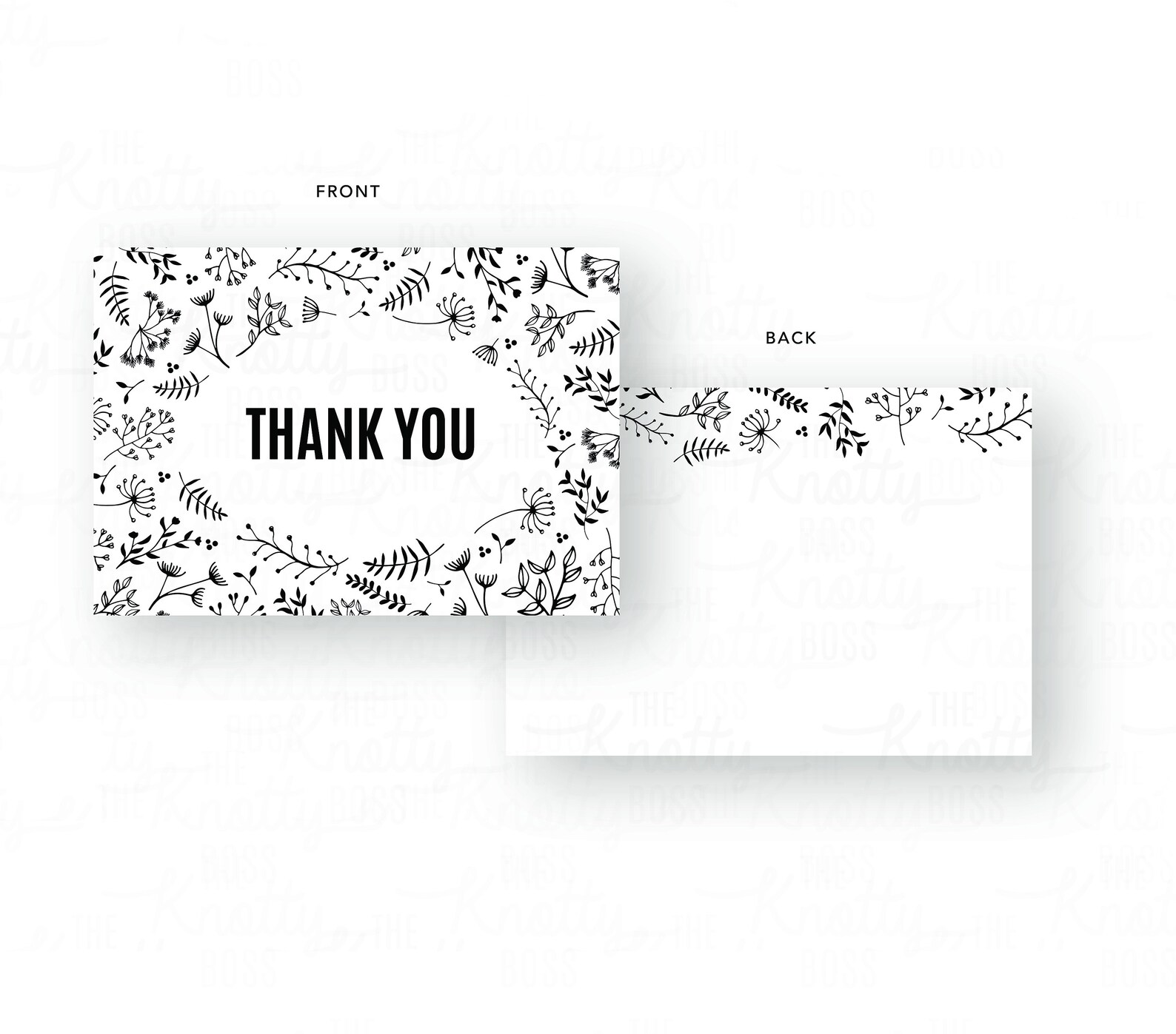 PRINTABLE Thank You Cards Downloadable PDF. DIY Handmade - Etsy