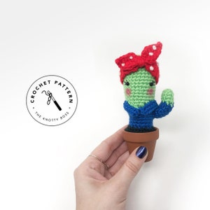 CROCHET PATTERN We Can Do It Cactus Amigurumi Rosie Inspired Crochet cacti image 1