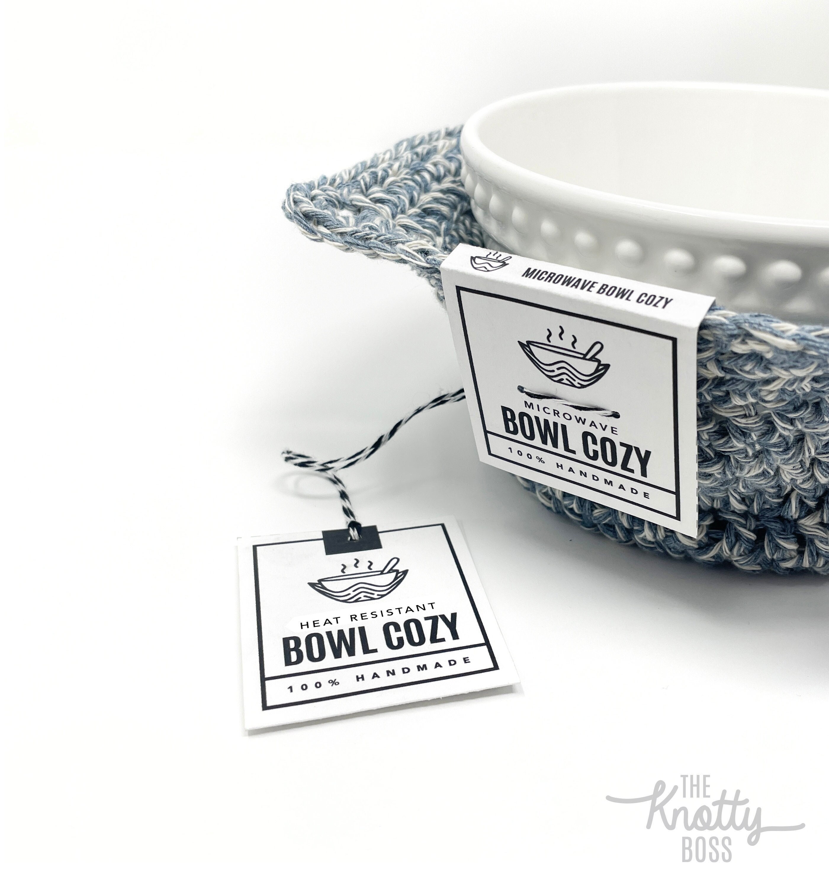 PRINTABLE Bowl Cozy Tags Digital PDF